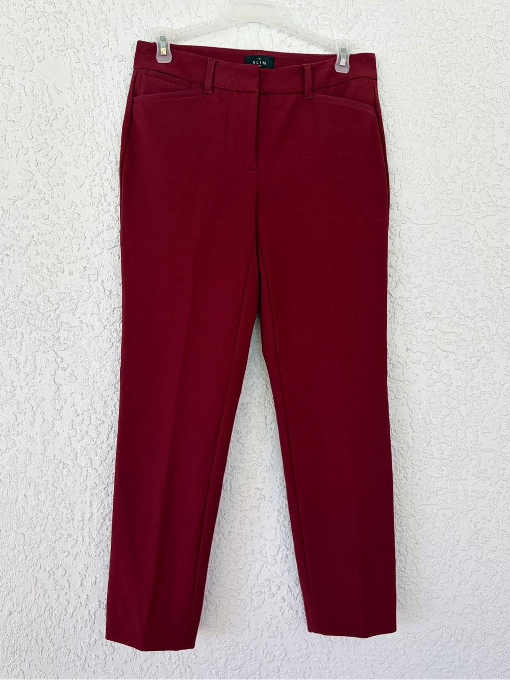 White House Black Market Slim Burgundy Women's Tailored Pants size 0